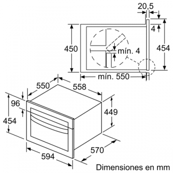 Horno Balay 3CW5179A0 Compacto de 45 cm en Gris Antracita con Microondas | Programa Autochef 15 recetas - 7