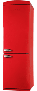 Frigorífico Combinado SVAN SVRR182 Color Rojo Retro 189cm | No Frost | Control Electrónico | A++