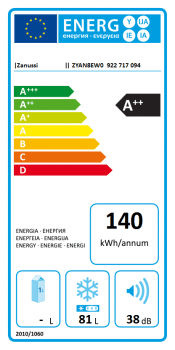 Congelador Vertical Zanussi ZYAN8EW0 Blanco de 84.5 cm | A++ - 4
