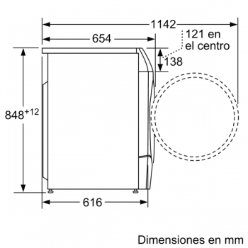 LavaSecadora Bosch WDU8H541ES Blanca de 10 kg en lavado y 6Kg en secado a 1400 rpm | WiFi | Clase B | Serie 6 - 8