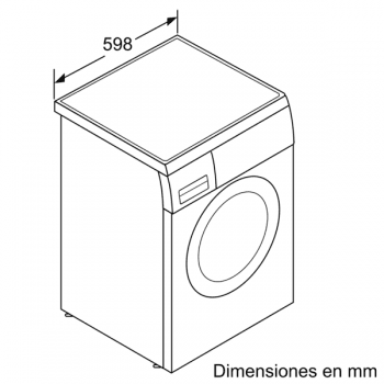 Lavadora Bosch WUU28T6XES Inox de 8Kg a 1400 rpm | Pausa + carga | Motor EcoSilence A+++ -30% | Serie 6 - 6