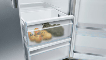 Frigorífico Americano Bosch KAD93AIEP Inox antihuellas de 178.7 x 90.8 cm No Frost | Dispensador agua y hielo | Motor Inverter A++ | Serie 6 - 9