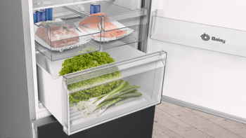 Frigorífico Combi Balay 3KFE565BI de 186x60cm | Cristal Negro | Cajón ExtraFresh | iluminación LED | Clase A++ - 3
