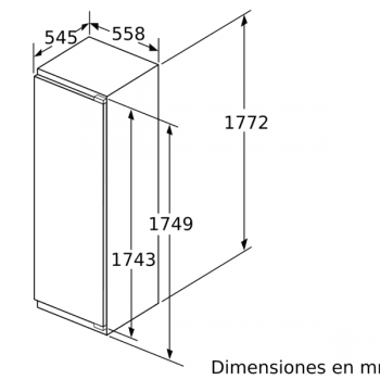 Congelador Vertical Bosch GIN81AEF0 1P Integrable de 177.2 x 55.8 cm No Frost | Motor Inverter Clase A++ | Serie 6 - 4