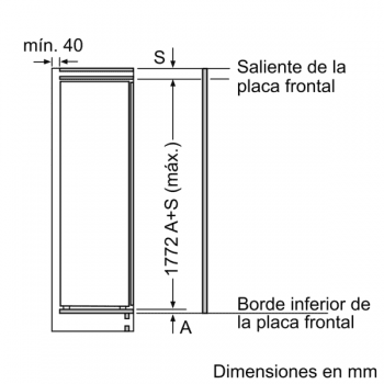 Congelador Vertical Bosch GIN81AEF0 1P Integrable de 177.2 x 55.8 cm No Frost | Motor Inverter Clase A++ | Serie 6 - 6