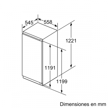 Frigorífico 1P Bosch KIR41AFF0 Integrable de 122.5 x 56 cm | Clase A++ | Serie 6 - 8