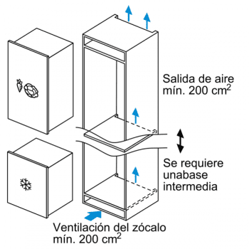 Congelador Vertical Bosch GIV11AFE0 1P Integrable de 71.2 x 55.8 cm | Clase A++ | Serie 6 - 6