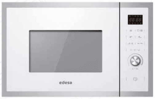 Microondas Edesa EMW-2530-IG XWH Blanco de 25 L con 5 niveles de potencia a 900 W | Grill de 1200 W - 