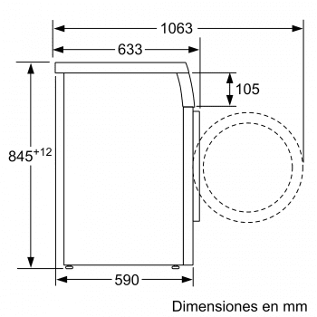 Lavadora Siemens WU14UT71ES Blanca de 9 Kg a 1200 rpm | Tecnología varioSpeed | Motor iQdrive A+++ -30% | iQ500 - 4