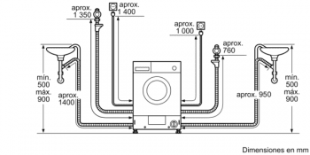 Lavasecadora Siemens WK14D542ES Integrable, Lavado 7kg Función Secado 4kg a 1400 rpm | Clase B | iQ500 - 3