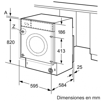 Lavasecadora Siemens WK14D542ES Integrable, Lavado 7kg Función Secado 4kg a 1400 rpm | Clase B | iQ500 - 5