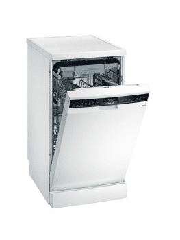 Lavavajillas Siemens SR23HW65ME Blanco de 45 cm para 10 servicios | Función varioSpeed+ | WiFi Home Connect | Clase A+ | iQ300