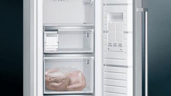 Congelador 1P Siemens GS36NAIDP Inoxidable antihuellas de 186 x 60 cm No Frost con Super congelación | Dispensador de hleio | Clase A+++ | iQ500 - 5