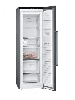 Congelador 1P Siemens GS36NAXEP Acero Inoxidable Negro de 186 x 60 cm No Frost | Dispensador de hleio | Clase A++ | iQ500 - 2