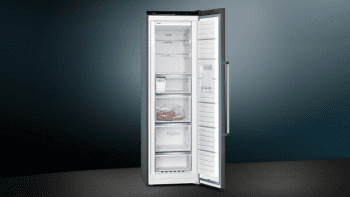 Congelador 1P Siemens GS36NAXEP Acero Inoxidable Negro de 186 x 60 cm No Frost | Dispensador de hleio | Clase A++ | iQ500 - 3