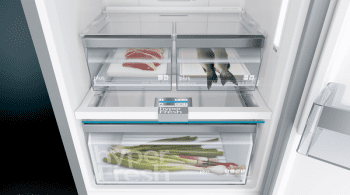 Frigorífico Combi Siemens KG39NHXEP Acero Inoxidable Negro de 204 x 60 cm No Frost | WiFi Home Connect | Zona hyperFresh Plus 0ºC | Clase A++ | iQ500 - 7