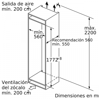 Frigorífico Combi Siemens KI86FPDD0 Integrable de 177.2 x 55.8 cm No Frost | Zona hyperFresh Premium 0ºC | Clase A+++ | iQ700 - 9