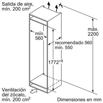 Frigorífico Combi Siemens KI86SAFE0 Integrable de 177.2 x 55.8 cm Low Frost | Zona hyperFresh Plus 0ºC | Clase A++ | iQ500 - 8