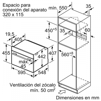 Horno Microondas Compacto Siemens CM633GBW1 Blanco de 45 cm | varioSpeed | perfectCooking 4D | iQ700 - 11