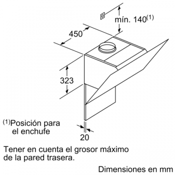 Campana de Pared Decorativa Siemens LC87KHM20 Cristal Blanco de 80 cm con una potencia de 700 m³/h | Clase B | iQ300 - 12
