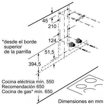 Campana de Pared Decorativa Siemens LC77BHP50 Metallic de 70 cm con una potencia de 674 m³/h | Motor iQdrive Clase A | iQ500 - 9