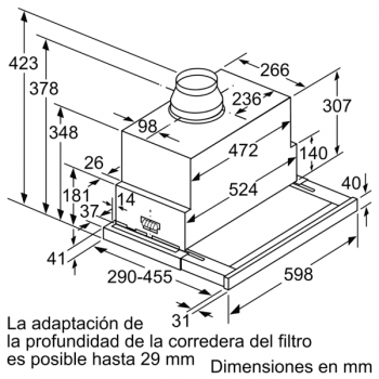 Campana Telescópica Extraíble Siemens LI69SA684 Metallic de 60 cm con una potencia de 935 m³/h | Motor iQdrive Clase A | iQ700 - 4