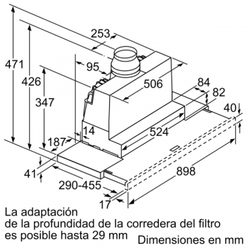 Campana Telescópica Extraíble Siemens LI97SA531 en Plata Metalizado de 90 cm con una potencia de 397 m³/h | Motor iQdrive Clase A | iQ700 - 6