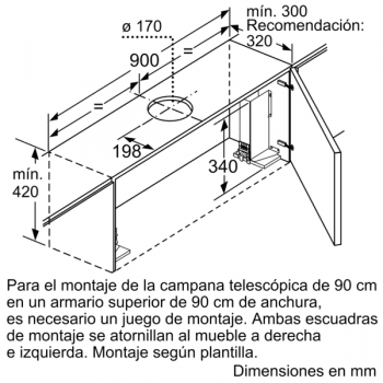 Campana Telescópica Extraíble Siemens LI97SA531 en Plata Metalizado de 90 cm con una potencia de 397 m³/h | Motor iQdrive Clase A | iQ700 - 8