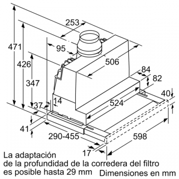 Campana Telescópica Extraíble Siemens LI67SA531 en Plata Metalizado de 60 cm con una potencia de 399 m³/h | Motor iQdrive Clase A | iQ300 - 8