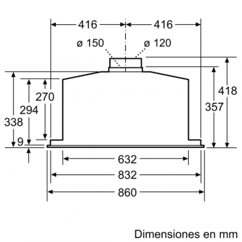 Módulo de Integración Siemens LB89585M en Cristal Blanco de 86 cm con una potencia de 800 m³/h | Motor iQdrive Clase A++ | iQ700 - 3