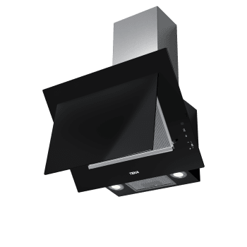 Campana decorativa vertical Teka DVT 68660 TBS (112930039) en Cristal Negro, de 60cm a 698 m³/h | Sistema aspiración Dual y Perimetral "Contour"  | Clase A+ - 8