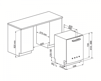 Lavavajillas bajo encimera ST2FABCR2 SMEG | Crema | Motor Inverter | 5+5 programas rápidos | Programa silent | 13 cubiertos | A+++ - 4