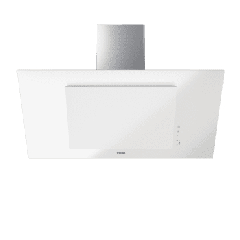 Campana decorativa vertical Teka DVT 98660 TBS (112930044) en Cristal Blanco, de 90cm a 698 m³/h | Sistema aspiración "Contour"  | Clase A+