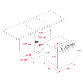 Horno Polivalente Teka HBE 435 ME de 60 cm A Inoxidable con 3 funciones de cocción a 5 alturas - 12