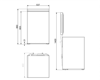 SMEG CO103 Congelador Horizontal 86 x 53.7 cm | Blanco | A+ | Envío Gratis - 2