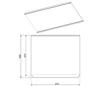 SMEG CC60X Tapa Inoxidable para Encimeras SMEG de la Serie SER60 - 2