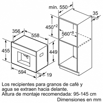 Siemens CT636LEW1 Cafetera 100% Integrable Cristal Blanco | Promocionada - 7