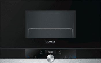 Siemens BE634RGS1 Microondas Inoxidable Cristal Negro 21L iQ700 | Apertura derecha | Promocionado