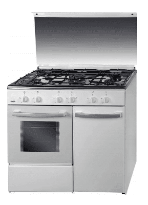SVAN SVK9551GBB COCINA GAS BUTANO BLANCA CON PORTABOMBONAS - 