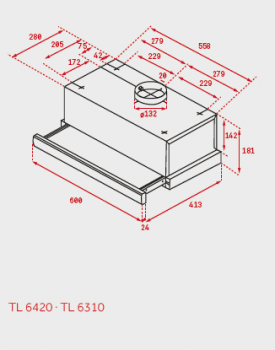 TEKA TL 6310 B CAMPANA EXTRAIBLE NEGRA 60CM 332M3/H - 2