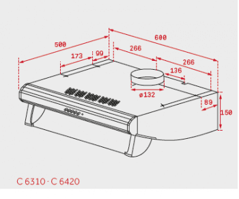 TEKA C 6420 B CAMPANA TRADICIONAL NEGRA 60CM 375M3/H - 2