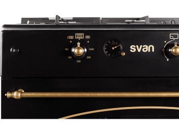SVAN SVK9561FN Cocina Rústica Gas Butano 90 cm Negra con 5 Fuegos - 3