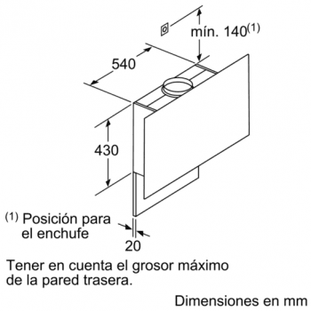 Siemens LC97FVW20 Campana decorativa de pared Cristal Blanco 90cm Home Connect | Promocionada - 12