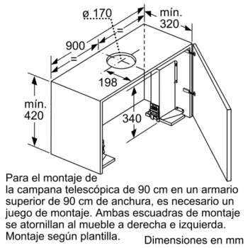 SIEMENS LI99SA683 CAMPANA TELESCOPICA INOX 90CM 930M3/H A+ - 7