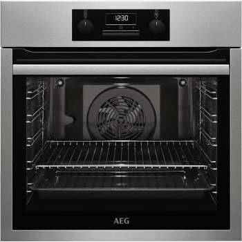 Horno AEG BES231111M Inox Antihuellas | 9 Funciones | AquaClean | 1 Carril Telescópico | Puerta Fría | Temporizar Pantalla LCD | Clase A