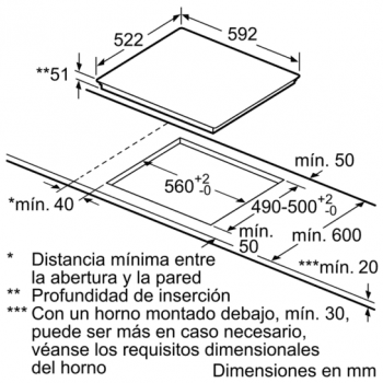 Placa de Inducción Siemens EH775LDC1E de 70 cm | Función boost | Control lightSlider | Control aceite fryingSensor | iQ300 - 8