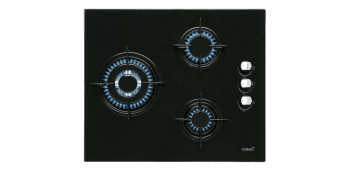 CATA CIB 6021 BK PLACA GAS BUTANO NEGRO CRISTAL 3 FUEGOS