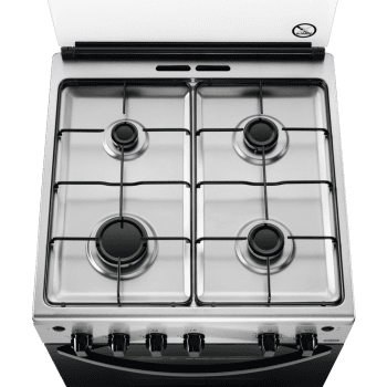 Cocina a Gas Zanussi ZCG61281XA Inox de 85 x 60 cm con 4 quemadores gas butano y Horno de Gas con Grill Clase A - 3