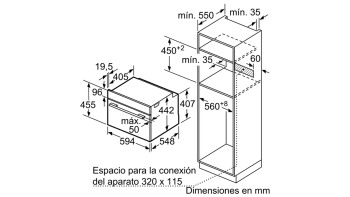 BALAY 3CB5351A0 HORNO CRISTAL GRIS ANTRACITA MULTIFUNCION 45CM ABATIBLE SERIE CRISTAL - 4