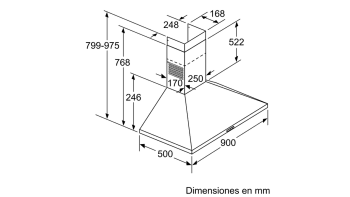 BALAY 3BC696MX CAMPANA INOX 90CM 600M3/H - 8